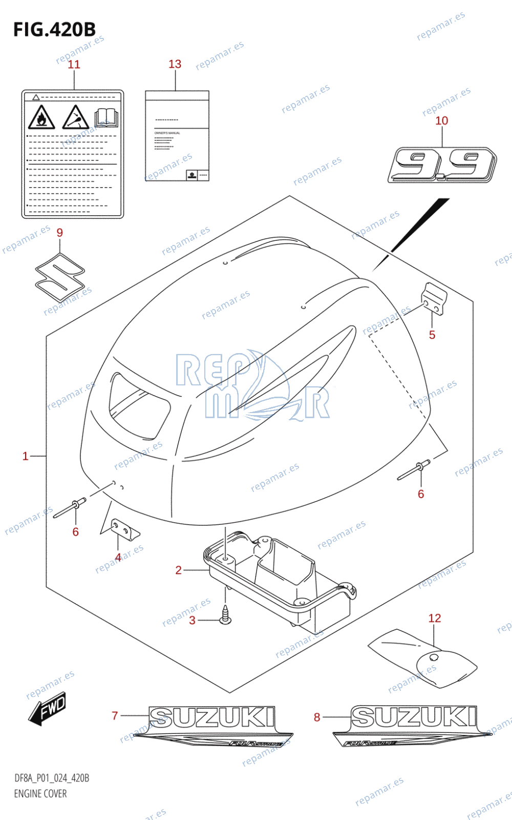 420B - ENGINE COVER (DF9.9A)