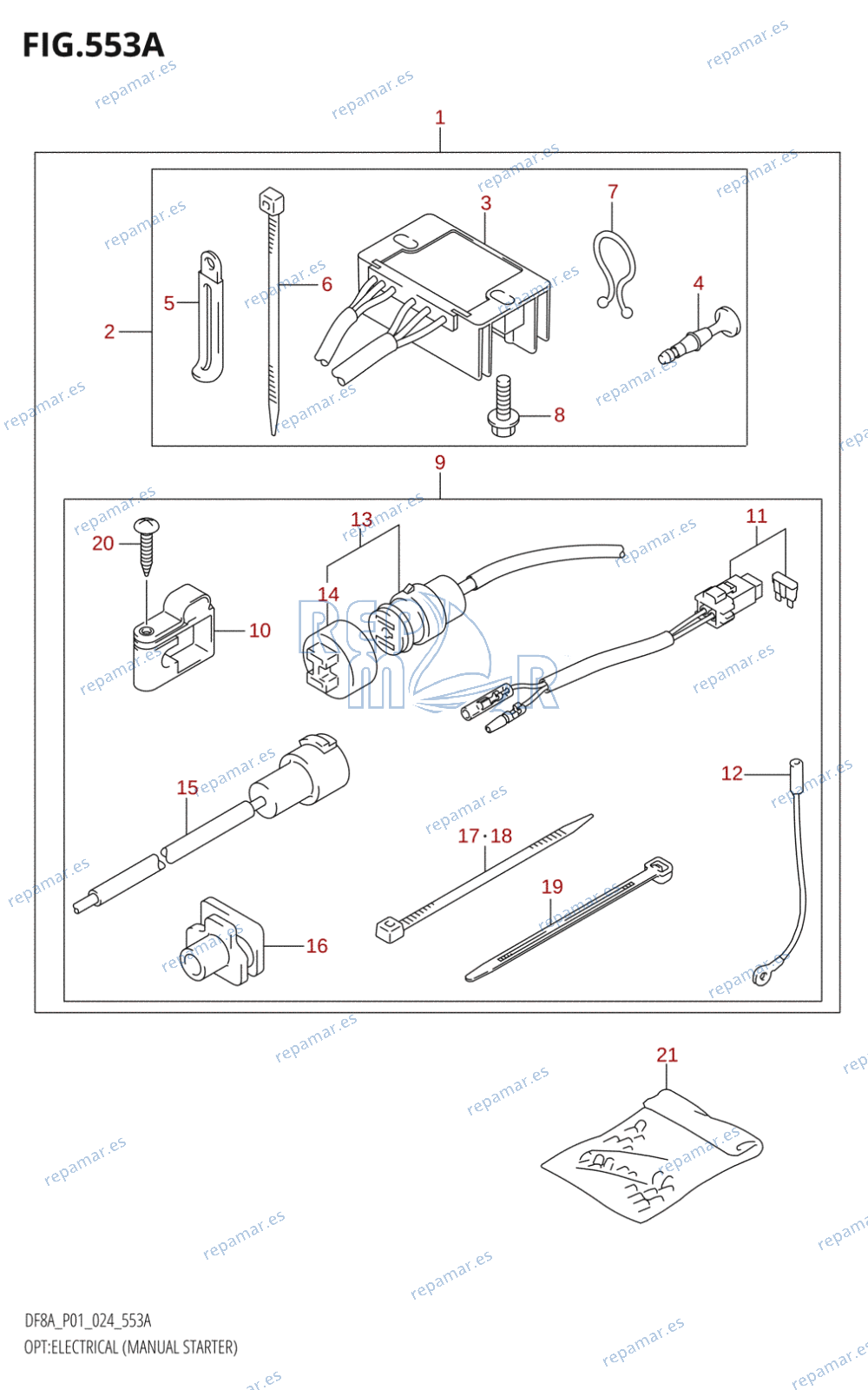 553A - OPT:ELECTRICAL (MANUAL STARTER) (DF8A,DF9.9A)