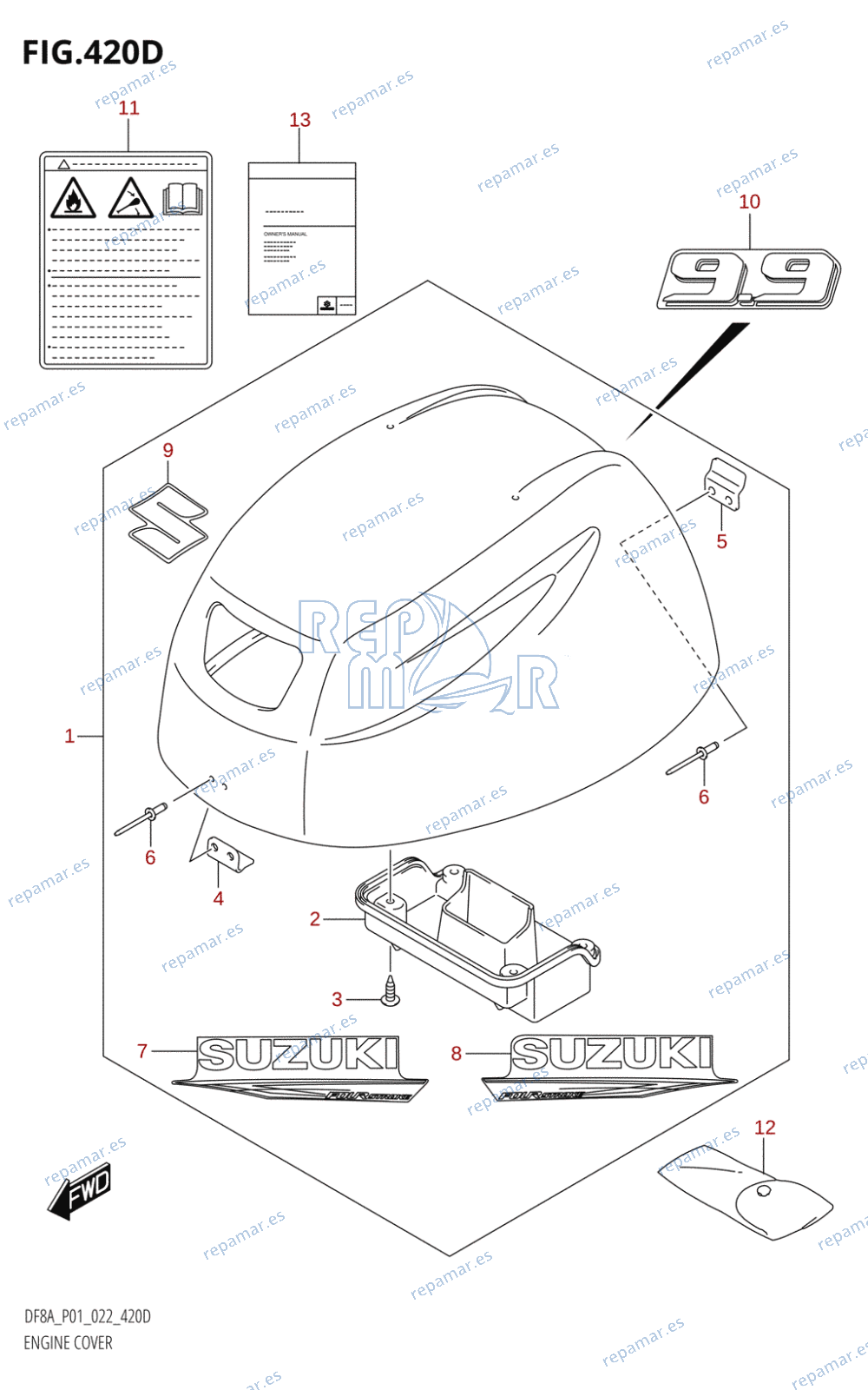 420D - ENGINE COVER (DF9.9A:(021,022))