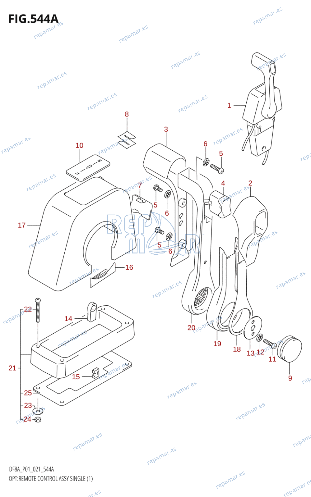 544A - OPT:REMOTE CONTROL ASSY SINGLE (1)