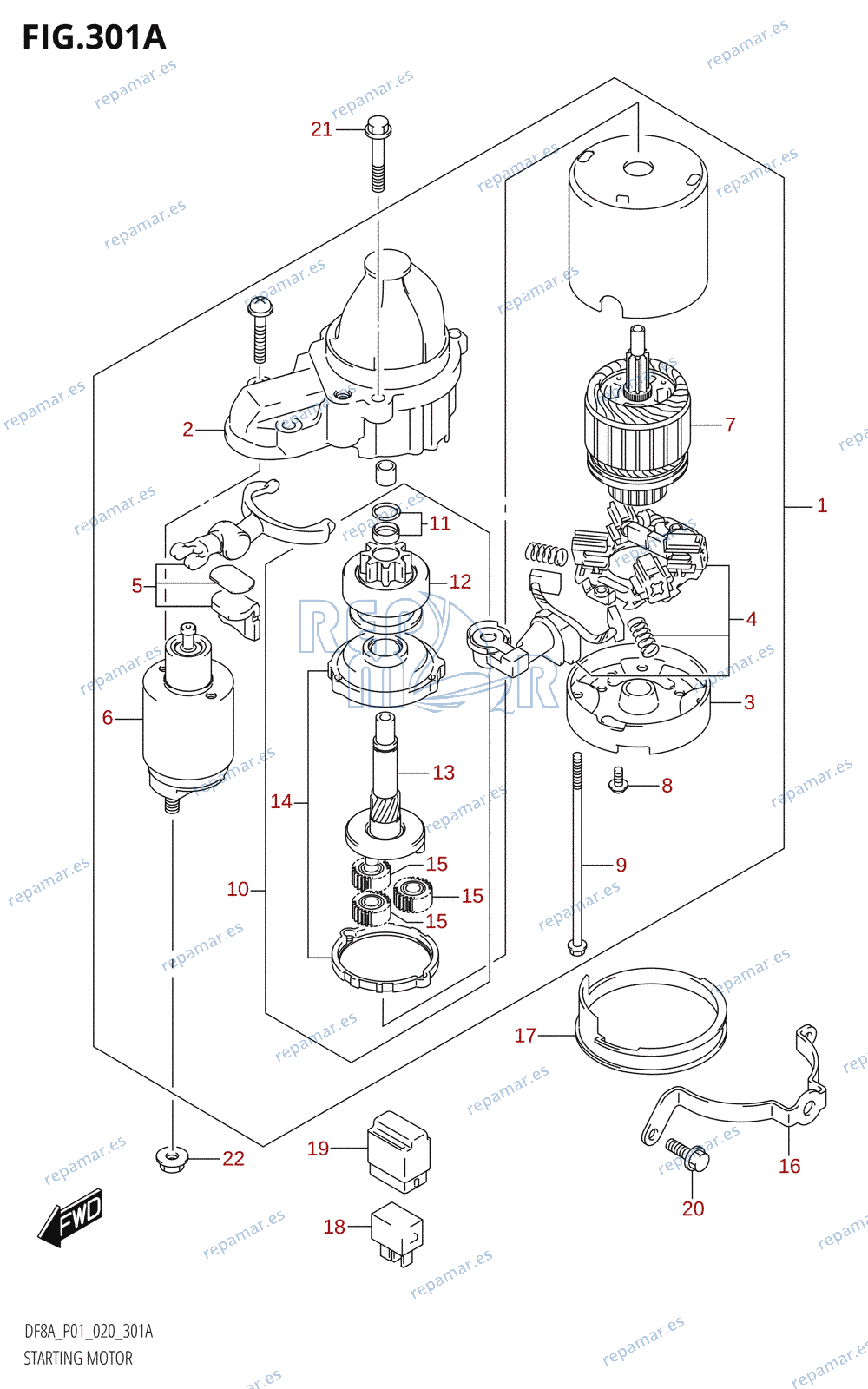 301A - STARTING MOTOR (E-STARTER)