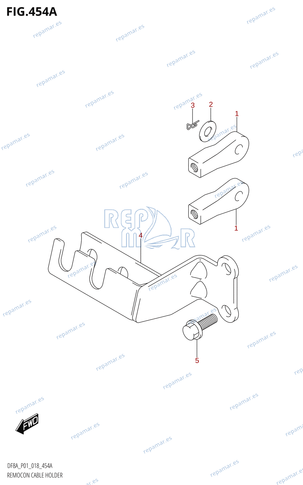 454A - REMOCON CABLE HOLDER (DF8AR,DF9.9AR)