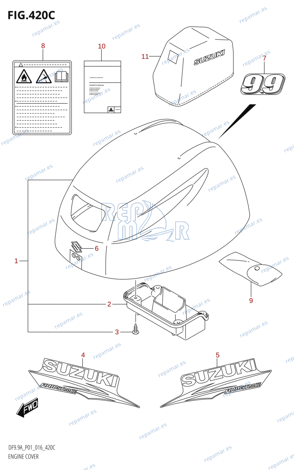 420C - ENGINE COVER (DF9.9A:P01)