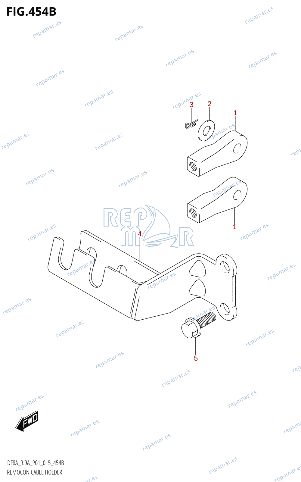 454B - REMOCON CABLE HOLDER (DF9.9AR:P01)