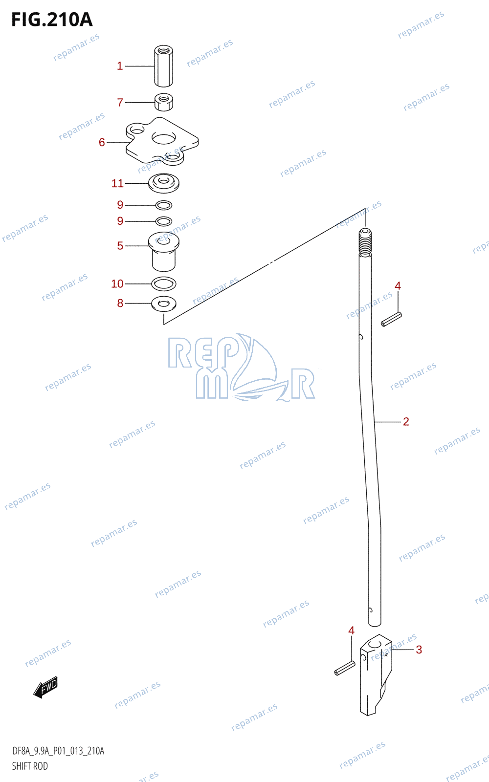 210A - SHIFT ROD