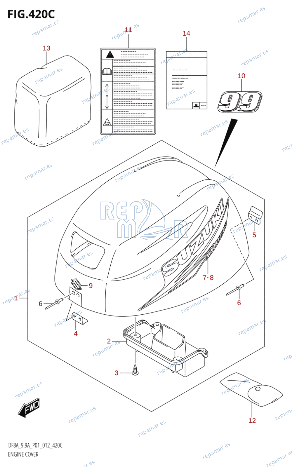 420C - ENGINE COVER (DF9.9A:P01)