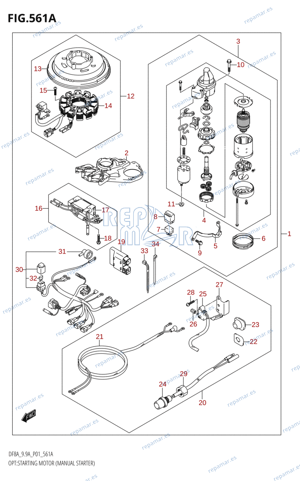 561A - OPT:STARTING MOTOR (MANUAL STARTER) (M-STARTER)