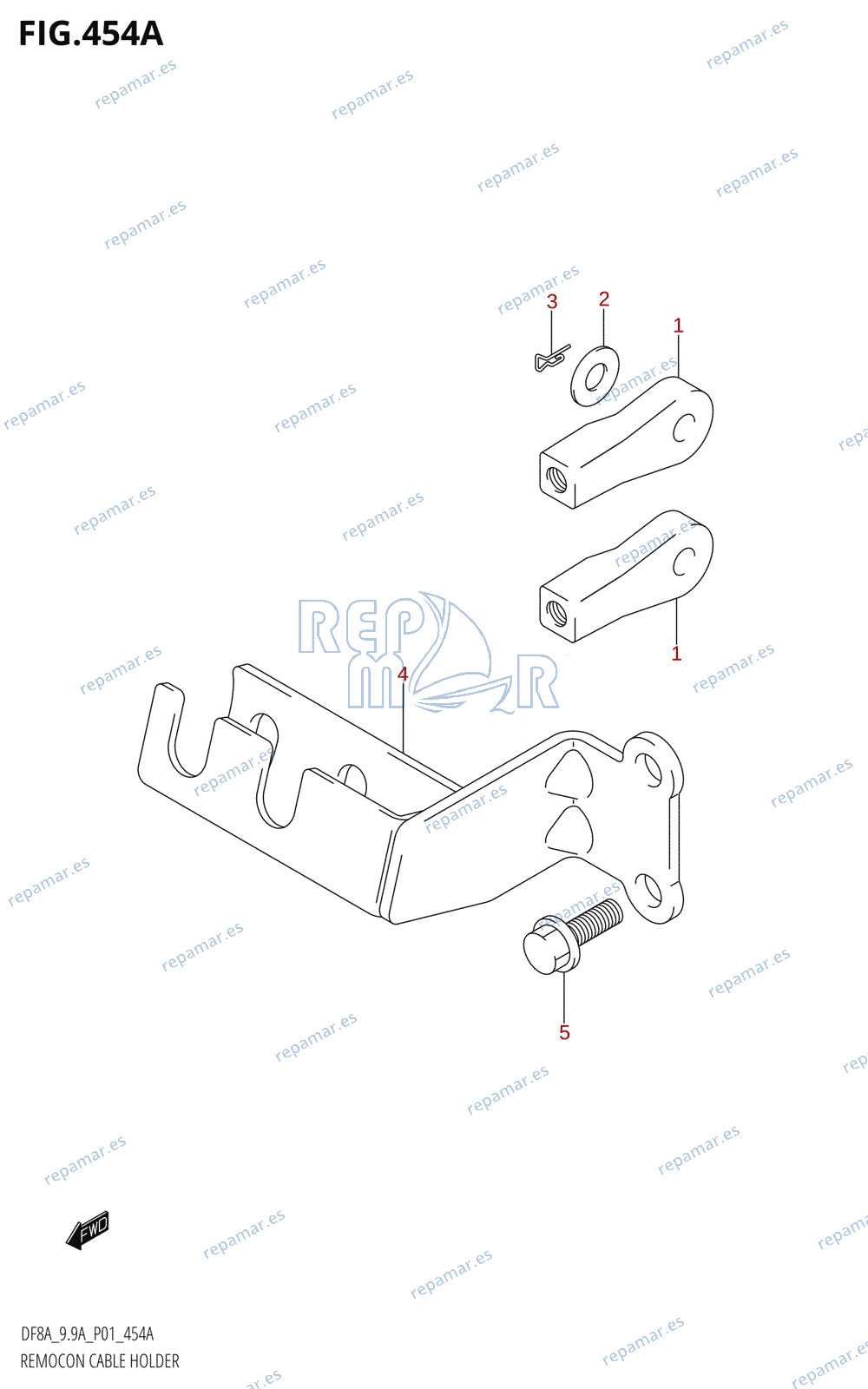 454A - REMOCON CABLE HOLDER (DF8AR,DF9.9AR)