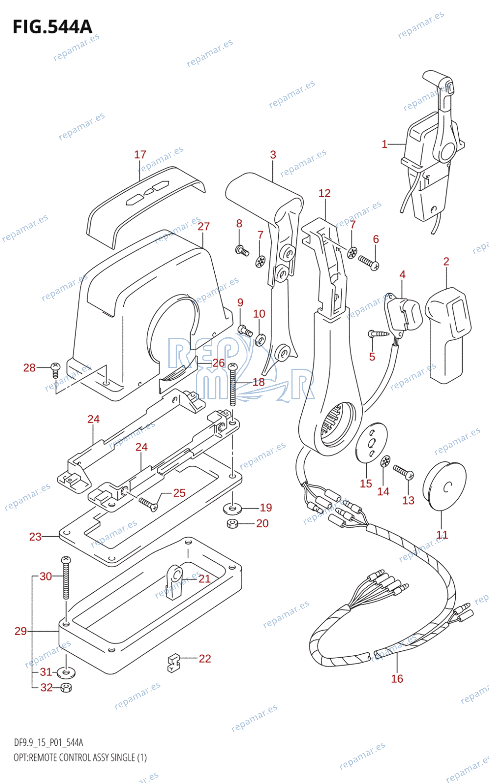 544A - OPT:REMOTE CONTROL ASSY SINGLE (1) (K5,K6,K7,K8,K9,K10,011)