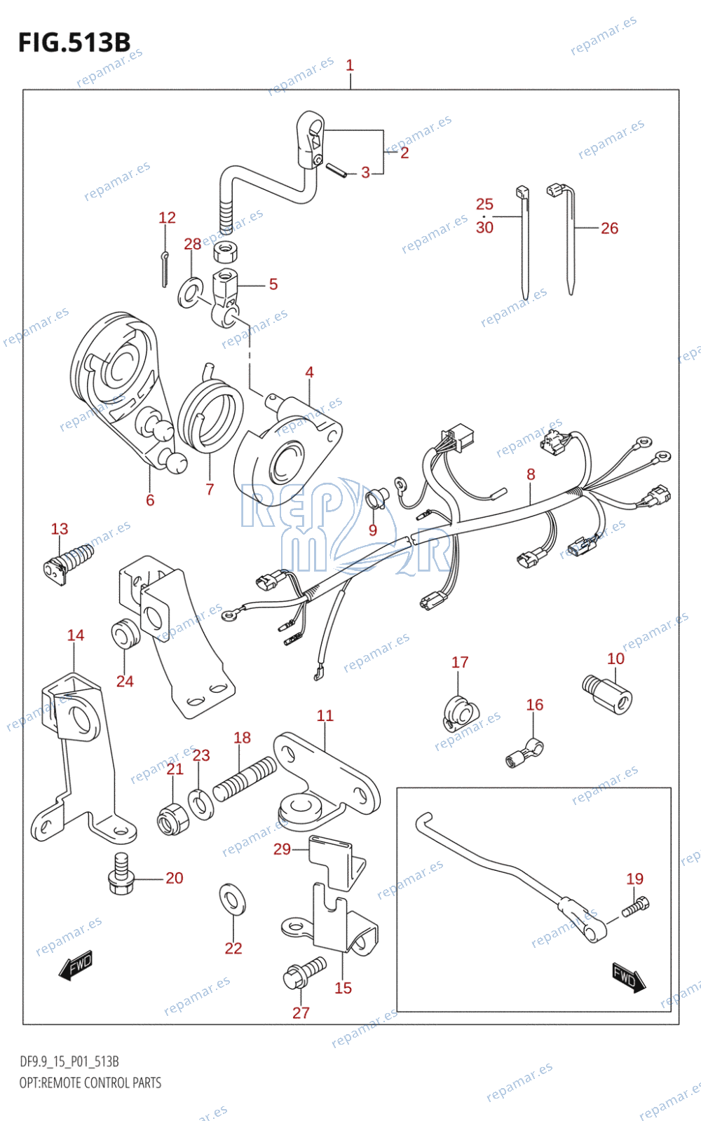 513B - OPT:REMOTE CONTROL PARTS (K5,K6,K7,K8,K9,K10,011)