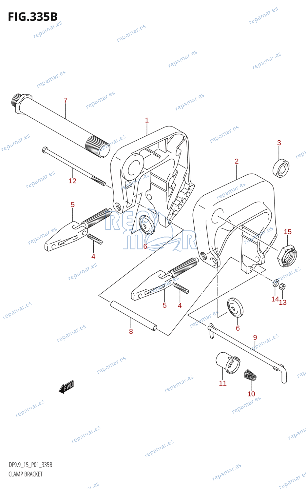 335B - CLAMP BRACKET (K5,K6,K7,K8,K9,K10,011)