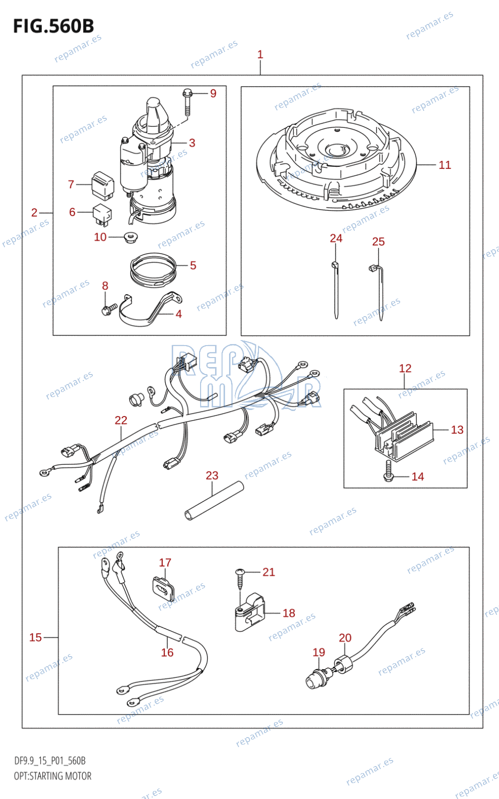 560B - OPT:STARTING MOTOR (K5,K6,K7,K8,K9,K10,011)