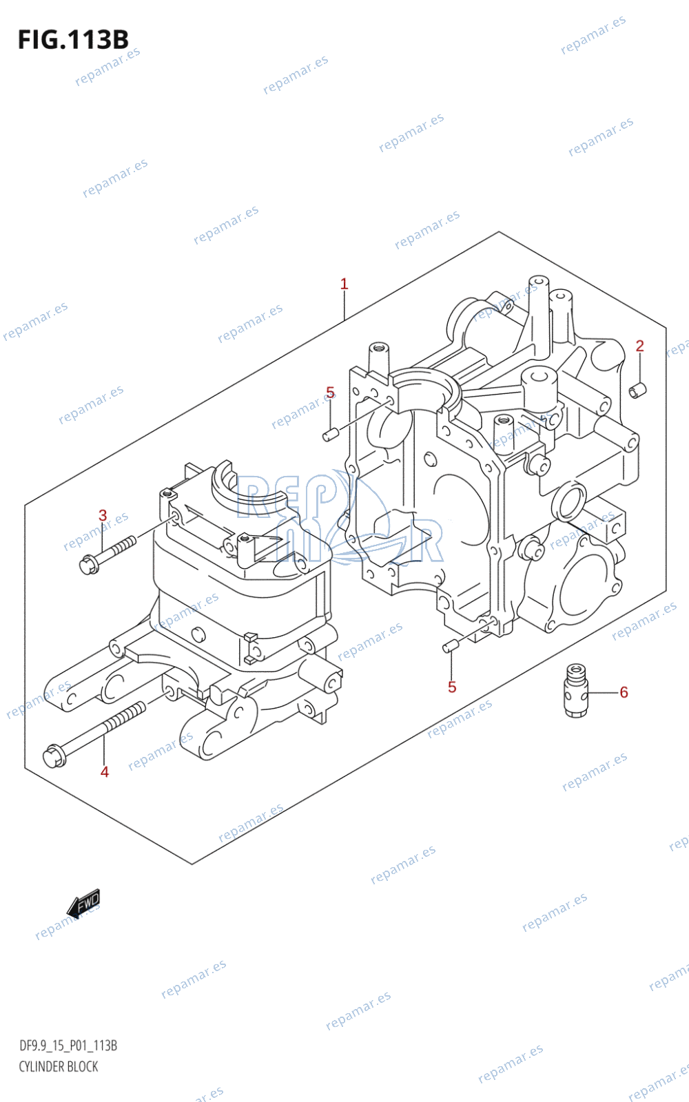 113B - CYLINDER BLOCK (K5,K6,K7,K8,K9,K10,011)