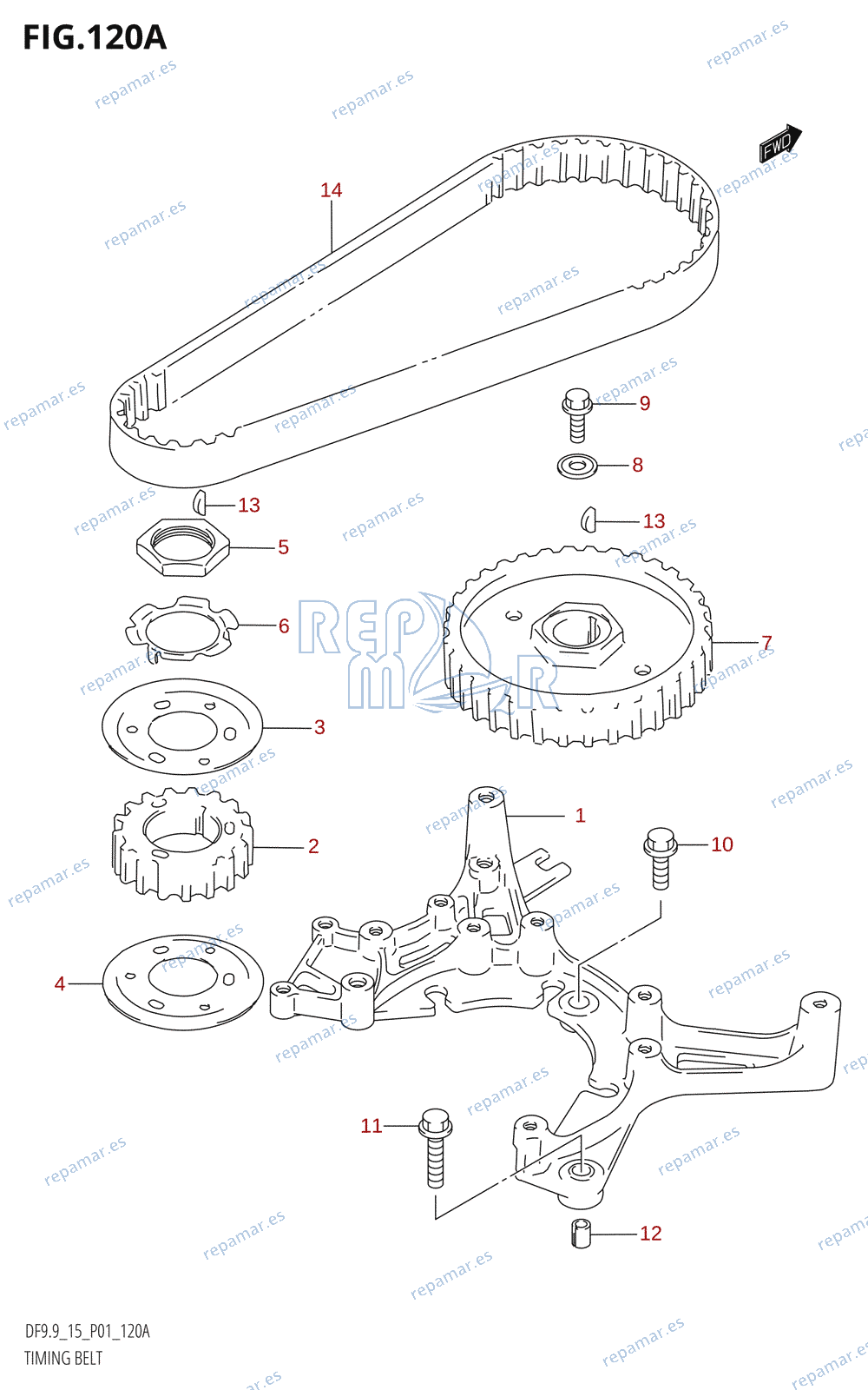 120A - TIMING BELT (K4)