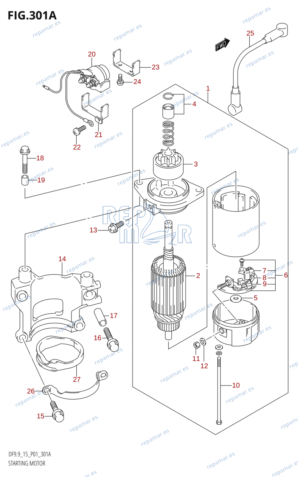 301A - STARTING MOTOR (K4)