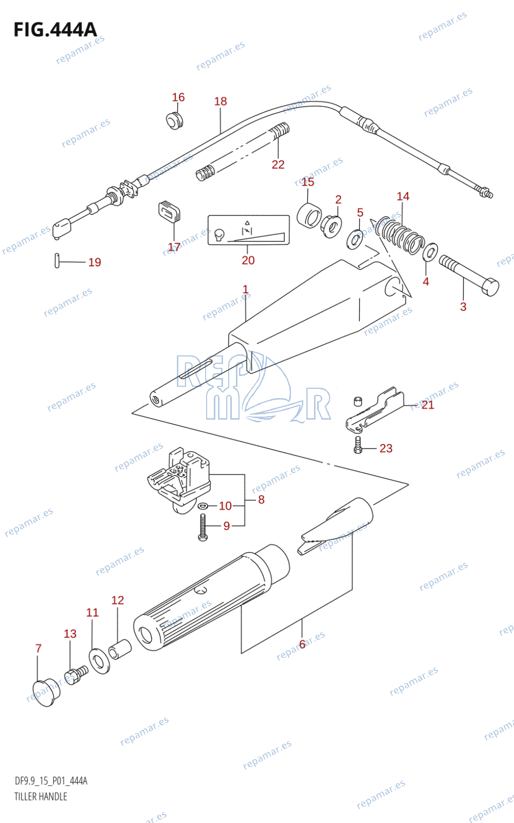 444A - TILLER HANDLE (K4)