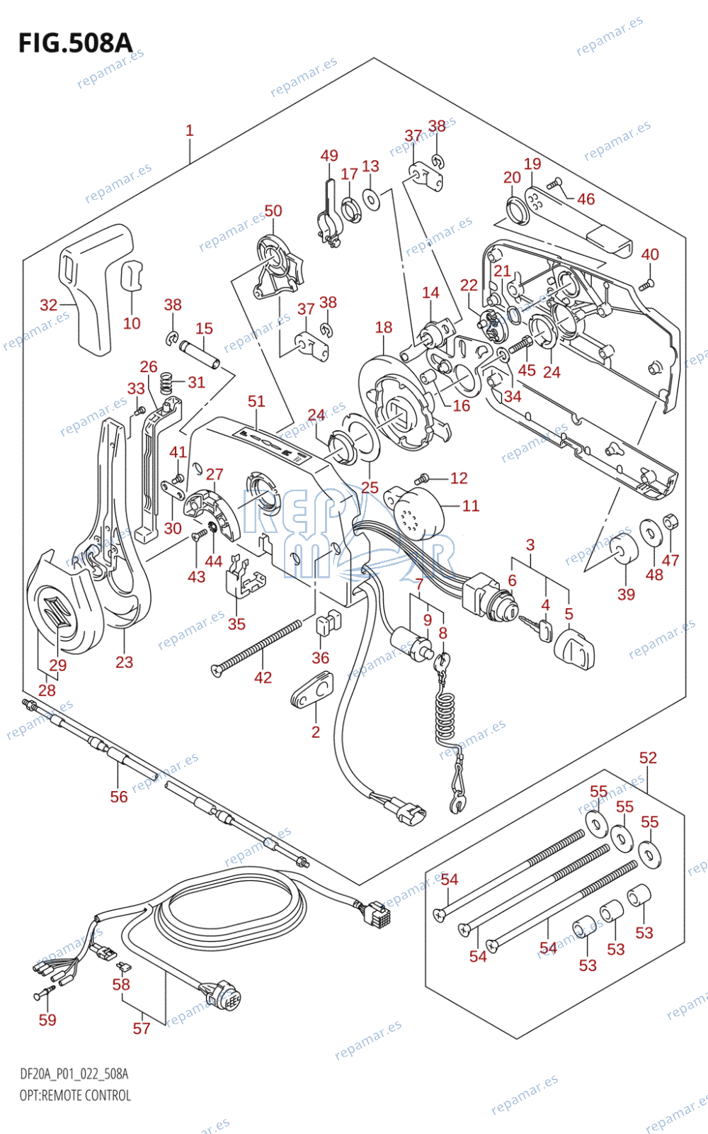 508A - OPT:REMOTE CONTROL ((DF9.9B,DF15A,DF20A):(020,021))