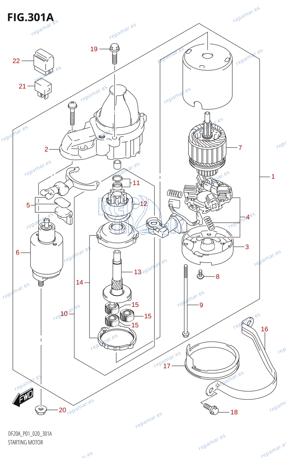 301A - STARTING MOTOR (E-STARTER)