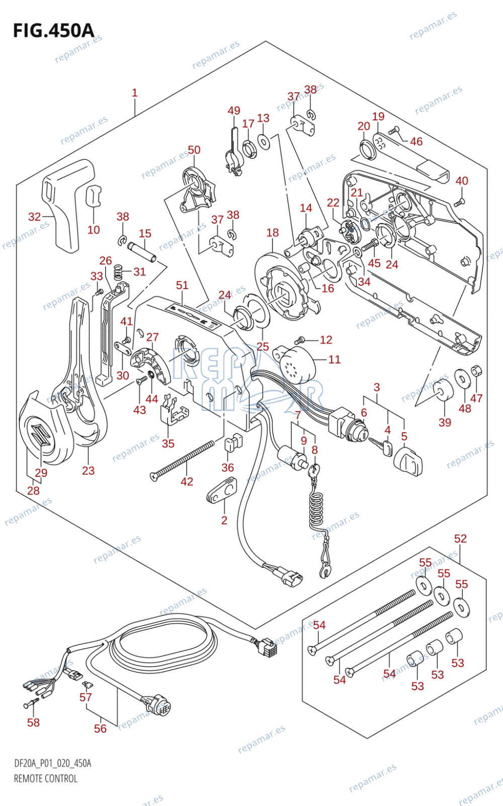 450A - REMOTE CONTROL (DF9.9BR,DF15AR,DF20AR)