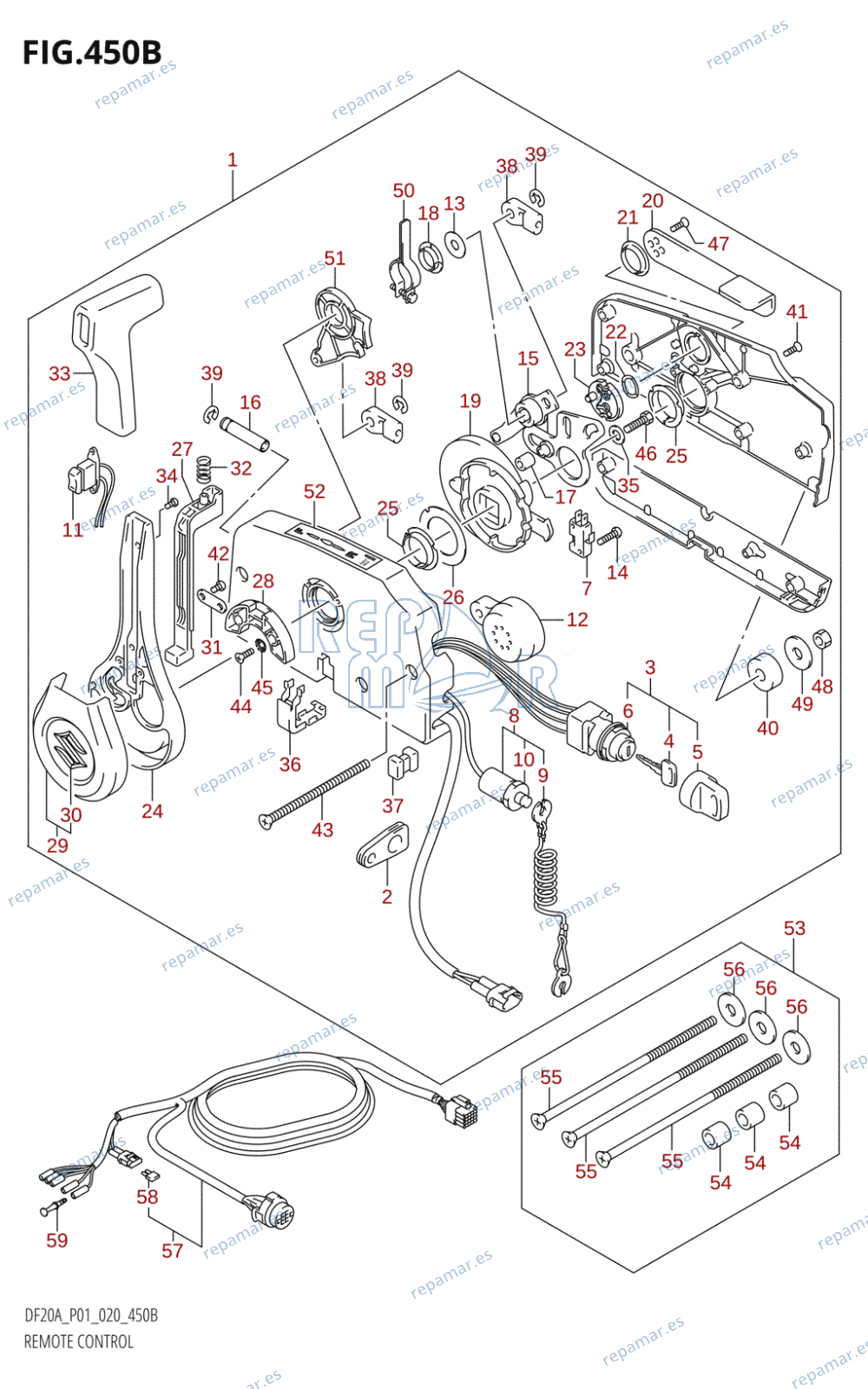 450B - REMOTE CONTROL (DF9.9BT,DF15AT,DF20AT)