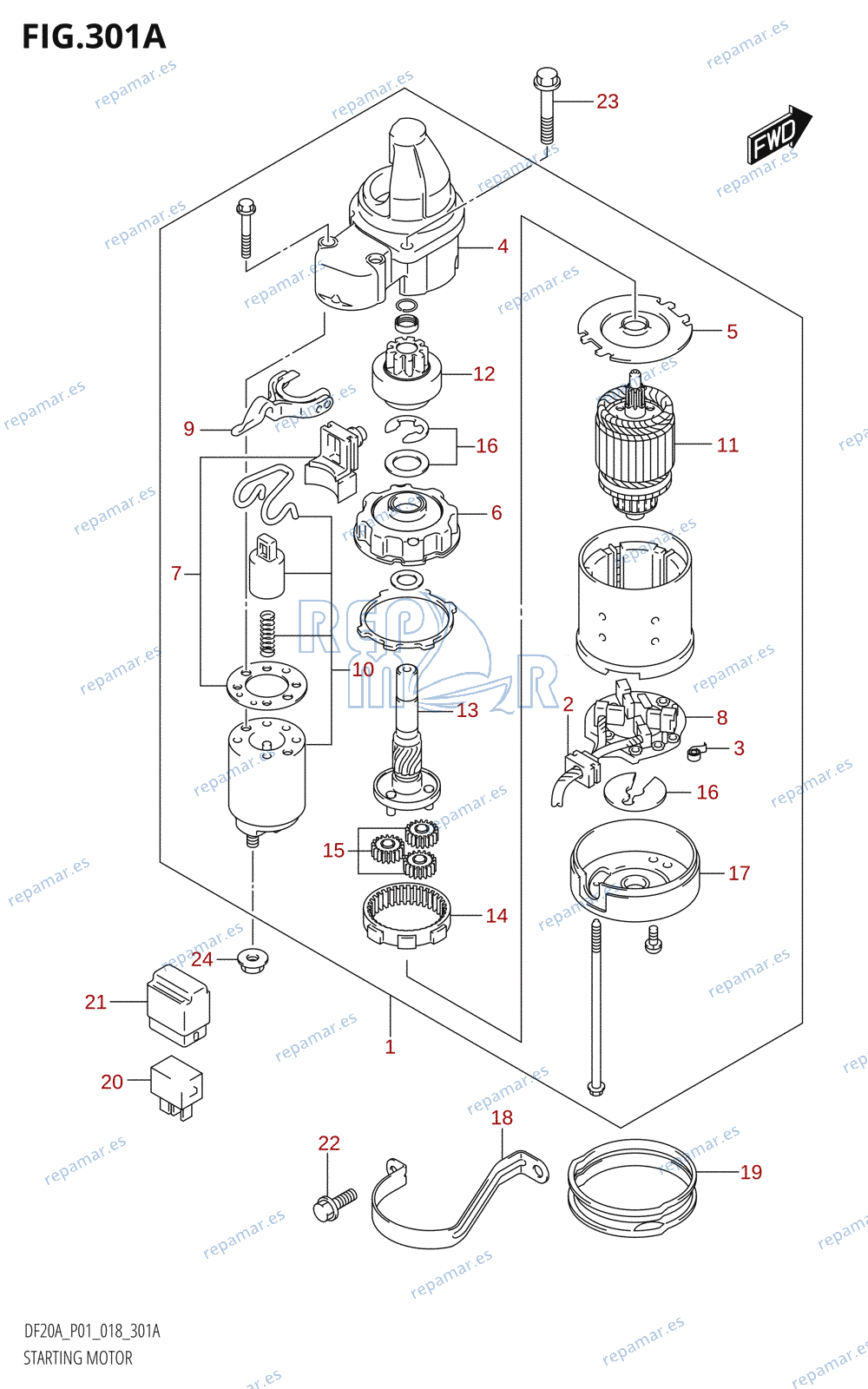 301A - STARTING MOTOR (E-STARTER)