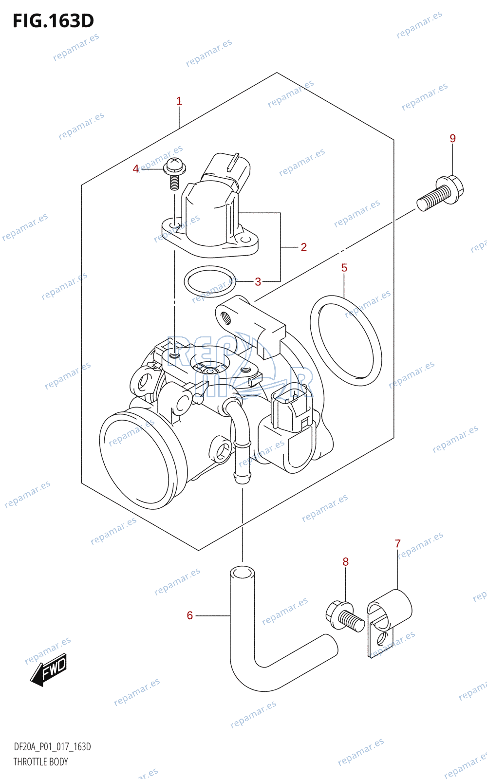 163D - THROTTLE BODY (DF15A:P01)