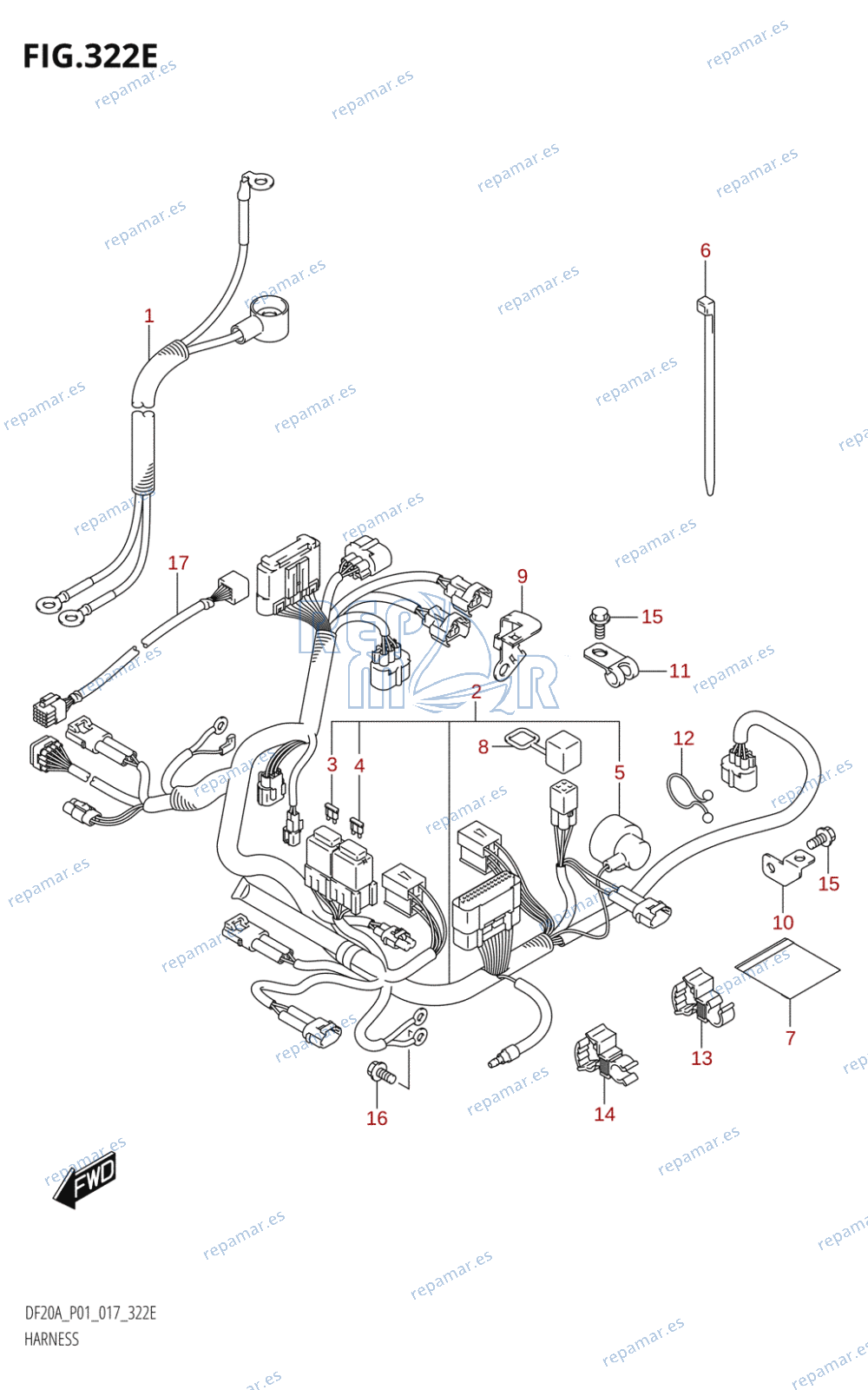 322E - HARNESS (DF15AR:P01)