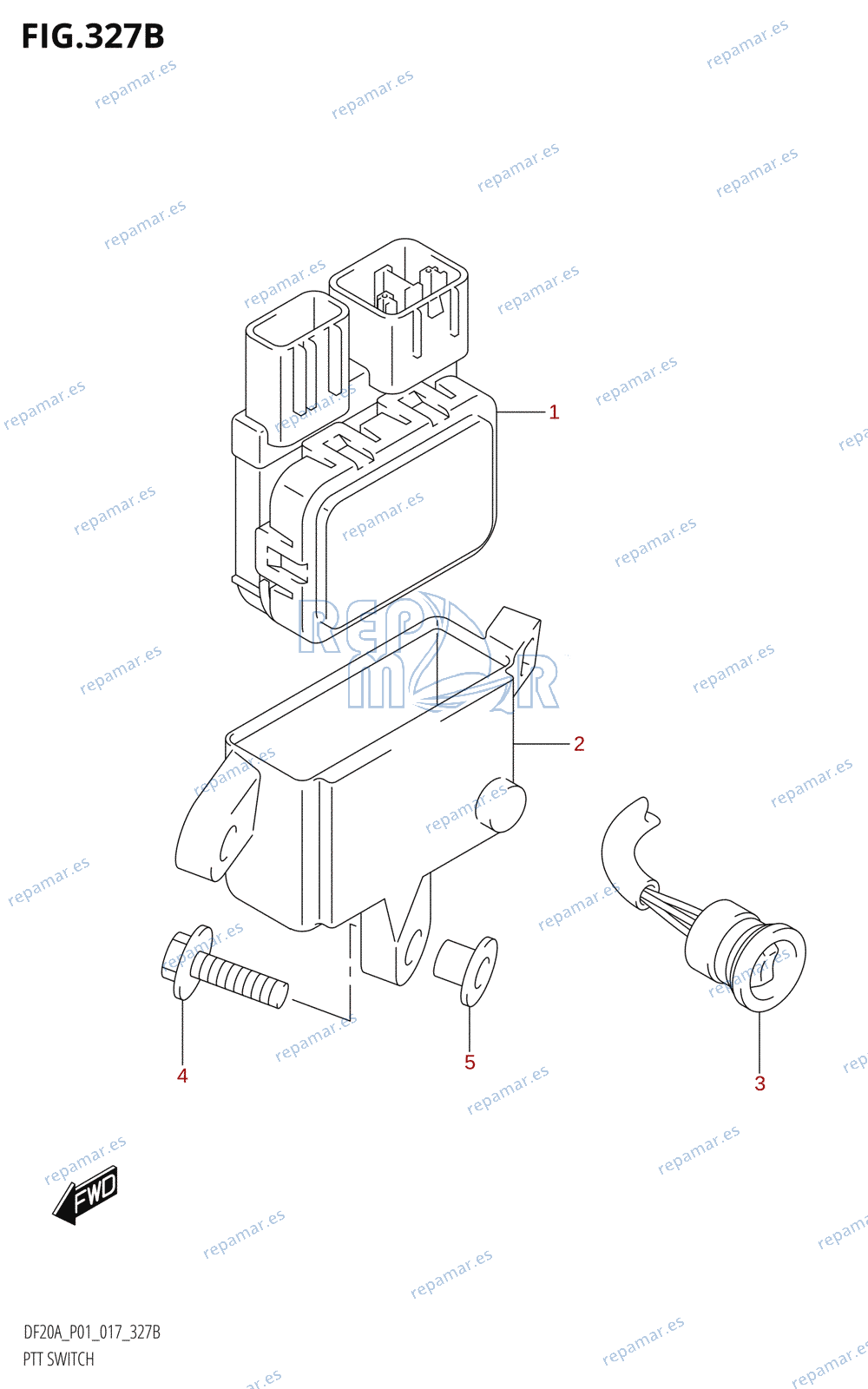 327B - PTT SWITCH (DF15AT:P01)