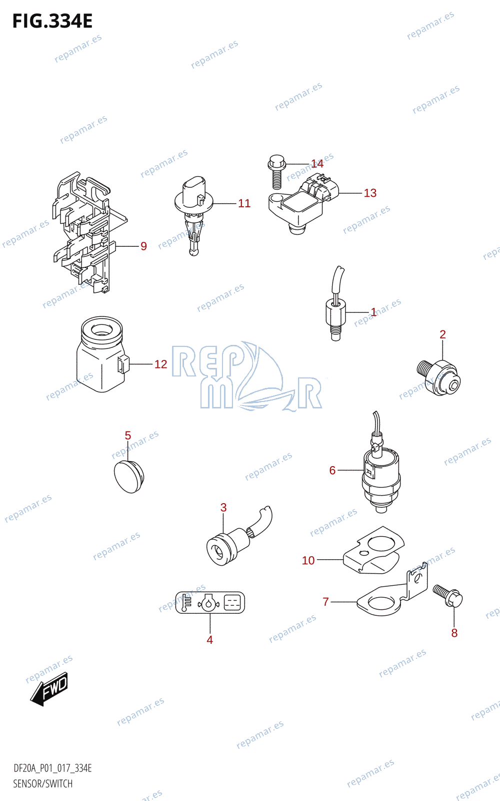 334E - SENSOR /​ SWITCH (DF15AR:P01)