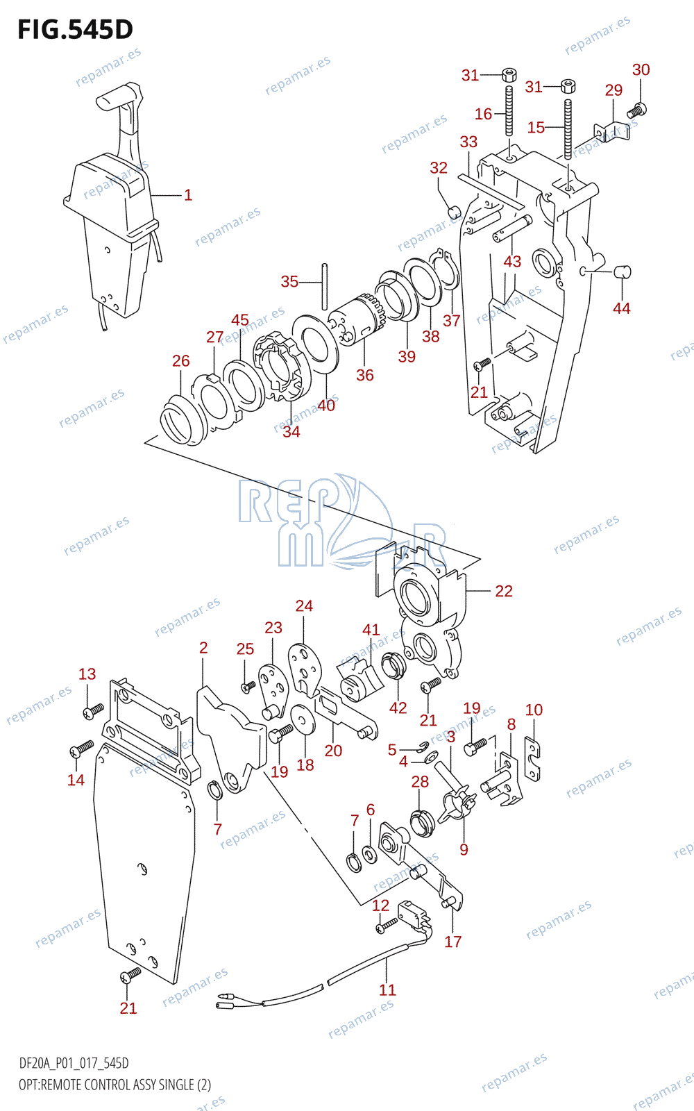 545D - OPT:REMOTE CONTROL ASSY SINGLE (2) (DF15A:P01)