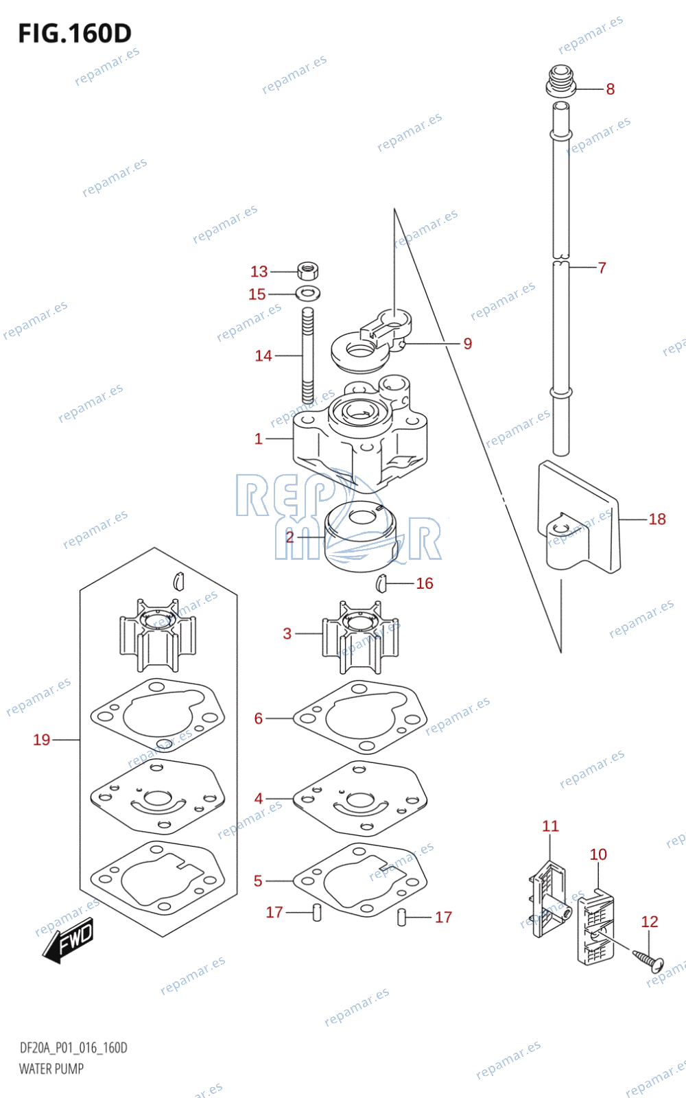 160D - WATER PUMP (DF15A:P01)