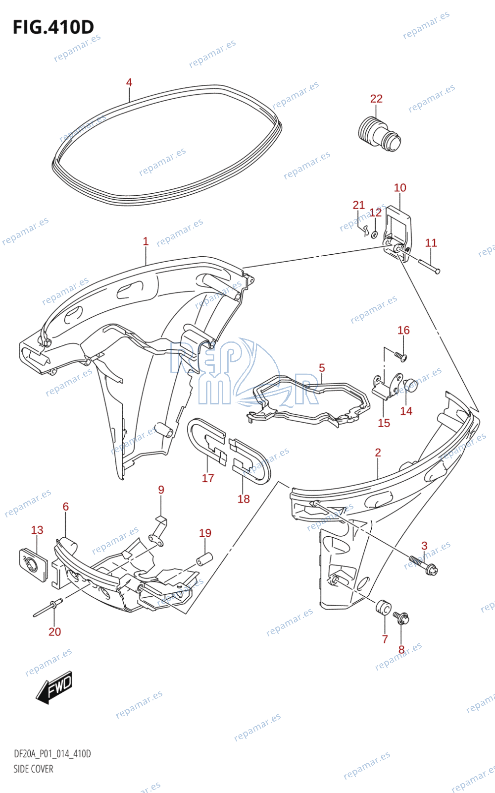 410D - SIDE COVER (DF15A:P01)