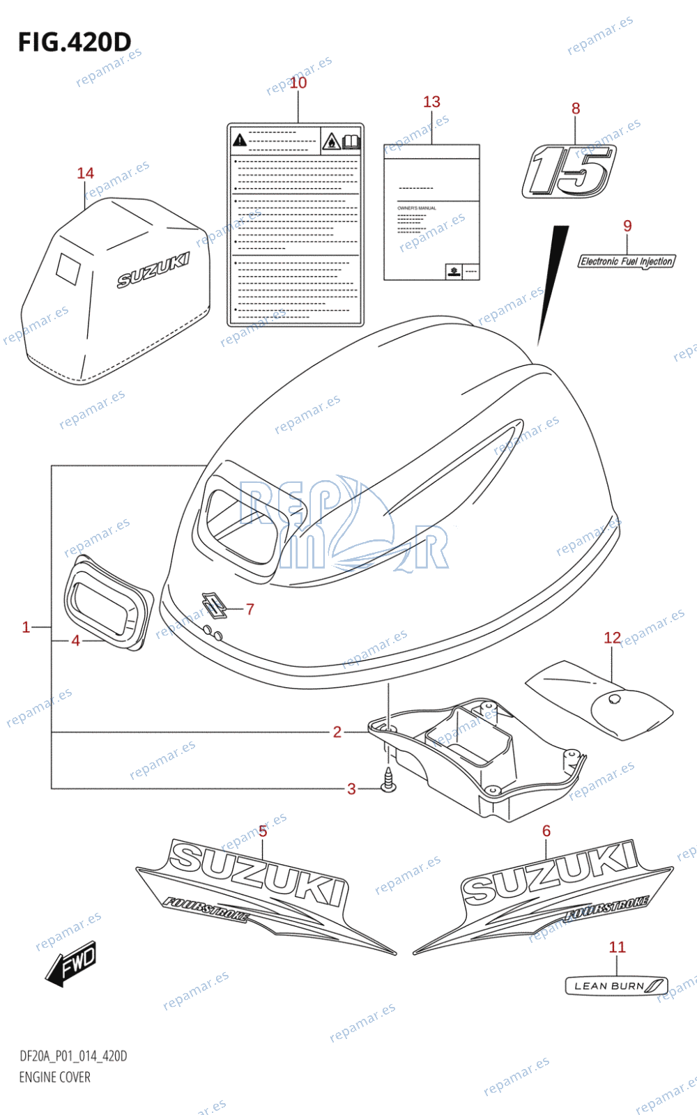 420D - ENGINE COVER (DF15A:P01)