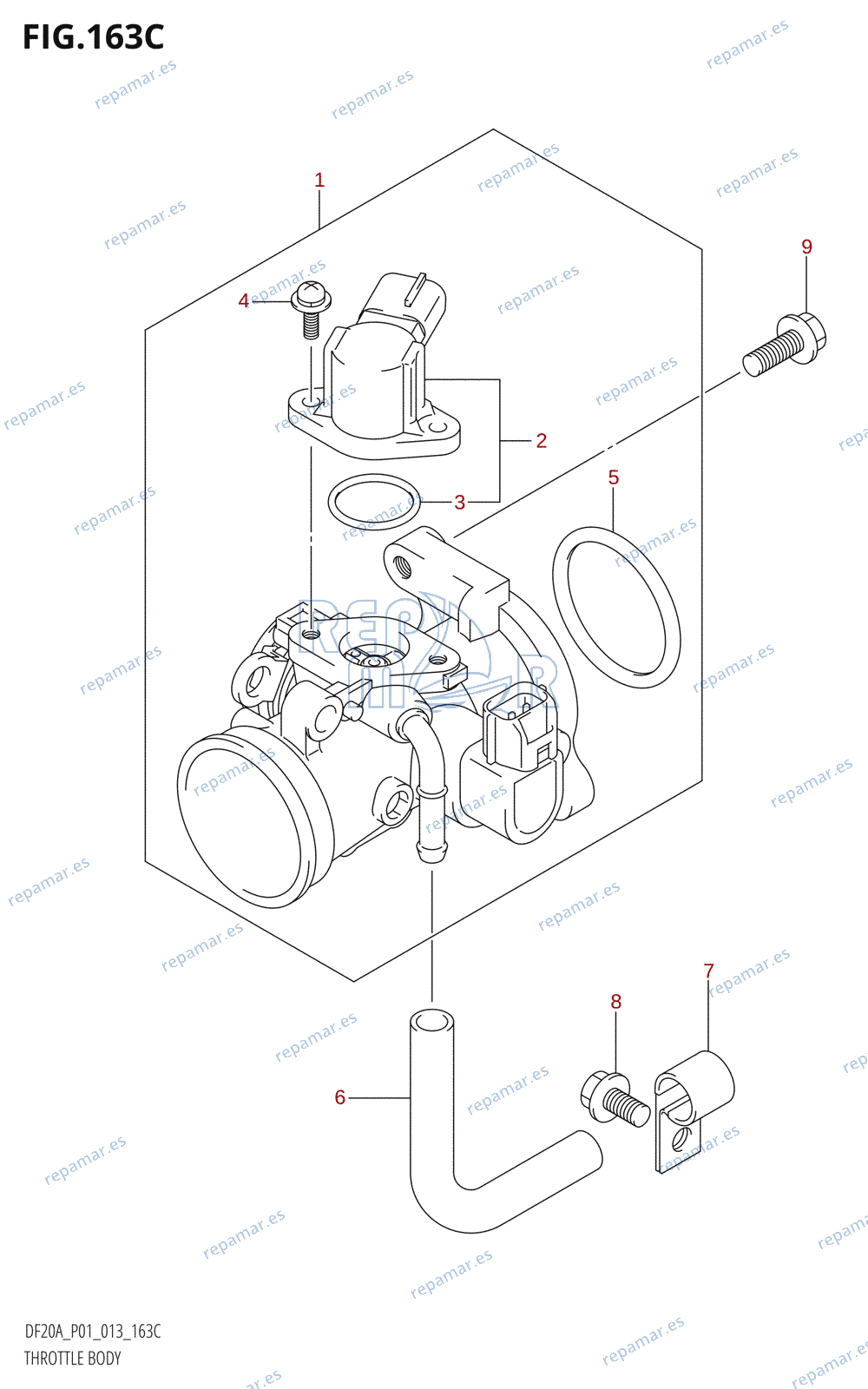 163C - THROTTLE BODY (DF15A:P01)