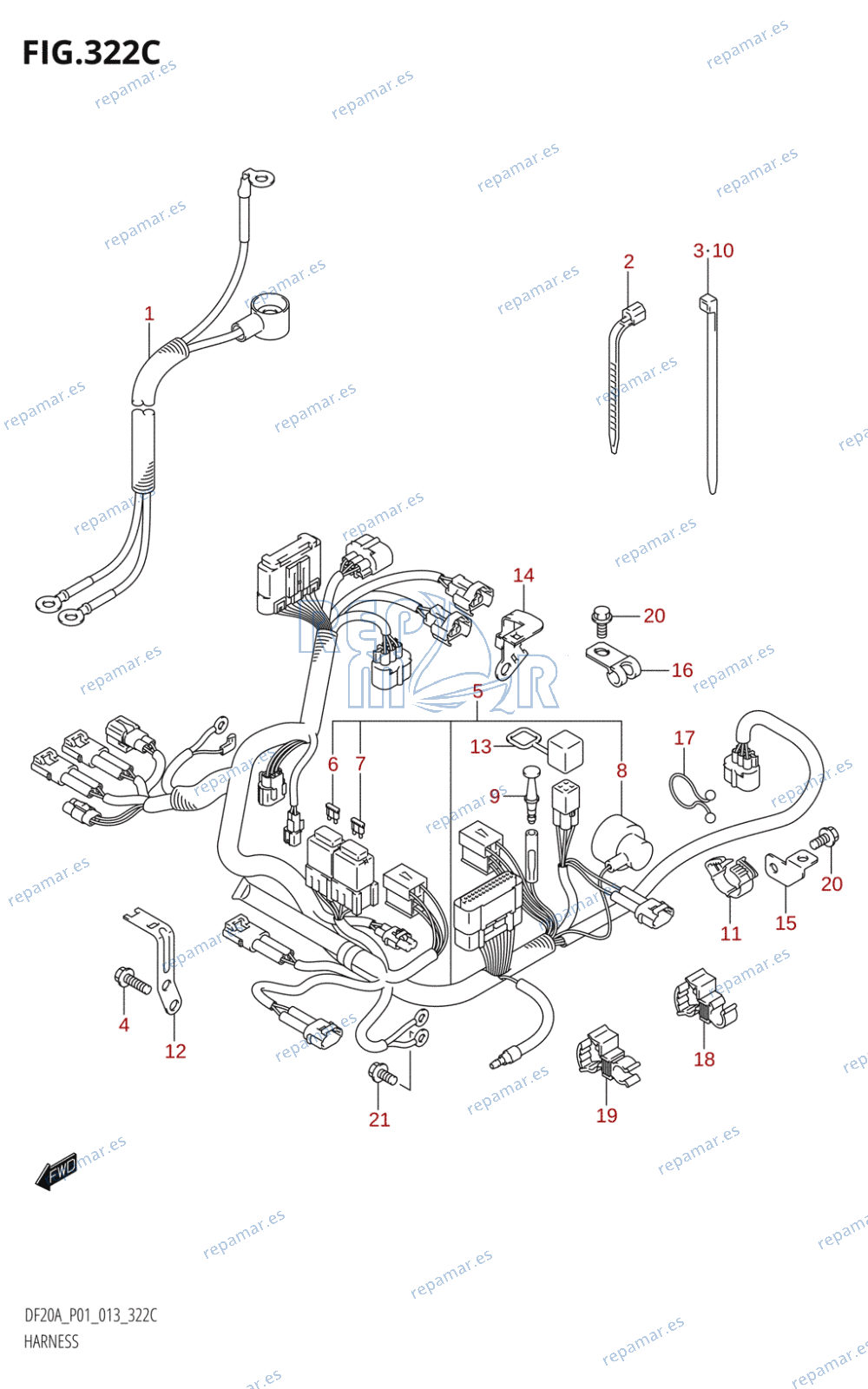 322C - HARNESS (DF15A:P01)