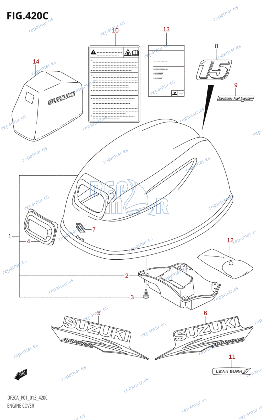 420C - ENGINE COVER (DF15A:P01)