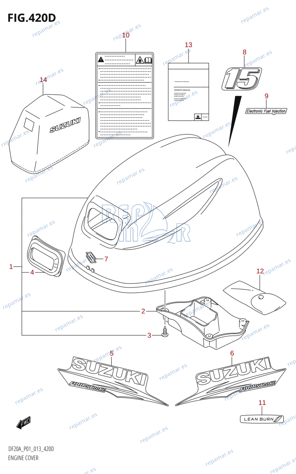 420D - ENGINE COVER (DF15AR:P01)