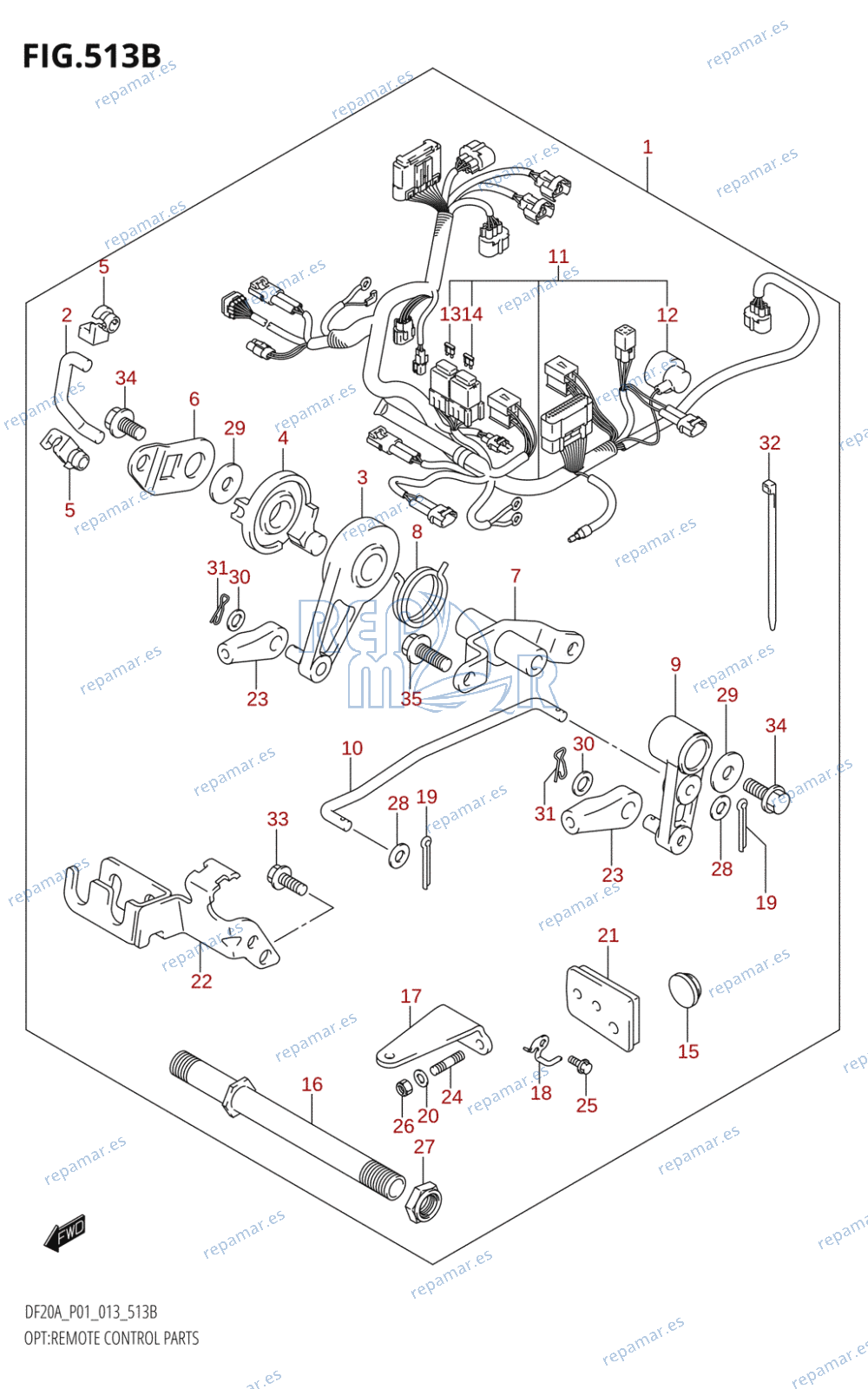 513B - OPT:REMOTE CONTROL PARTS (DF15A:P01)