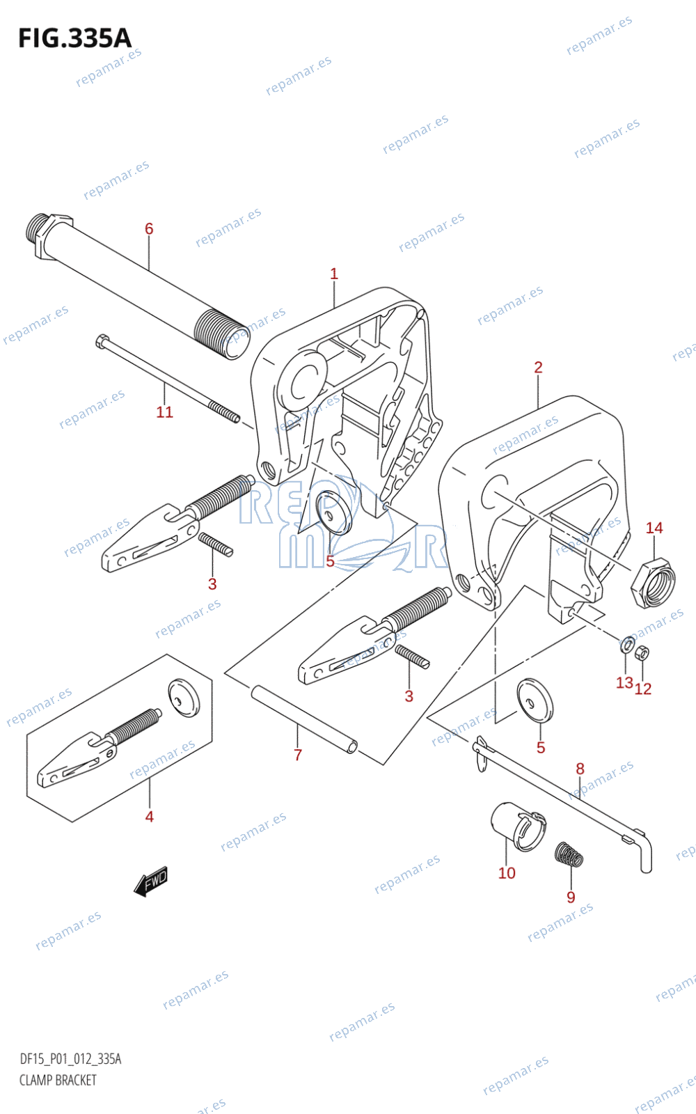 335A - CLAMP BRACKET (DF15:P01)