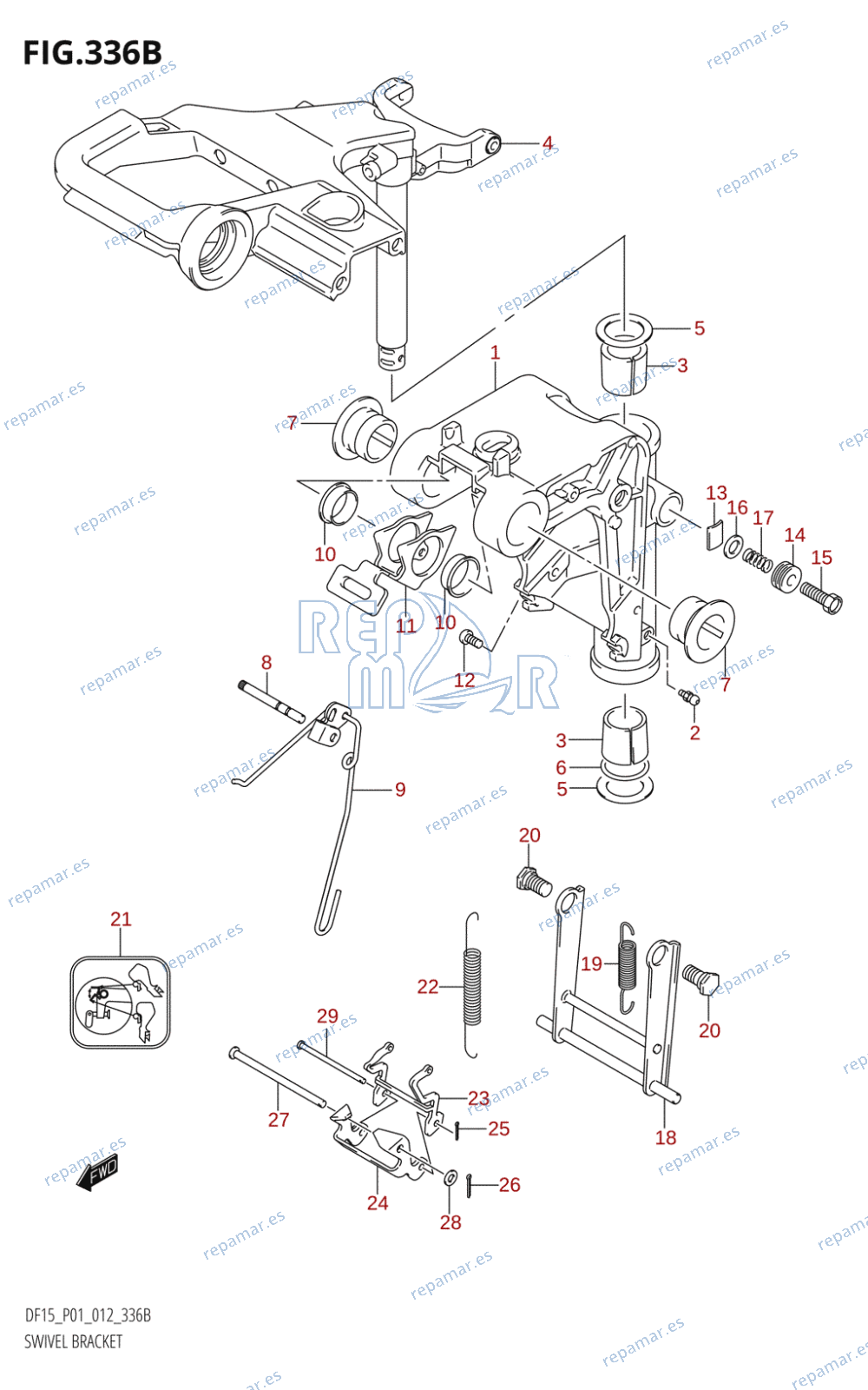 336B - SWIVEL BRACKET (DF15R:P01)