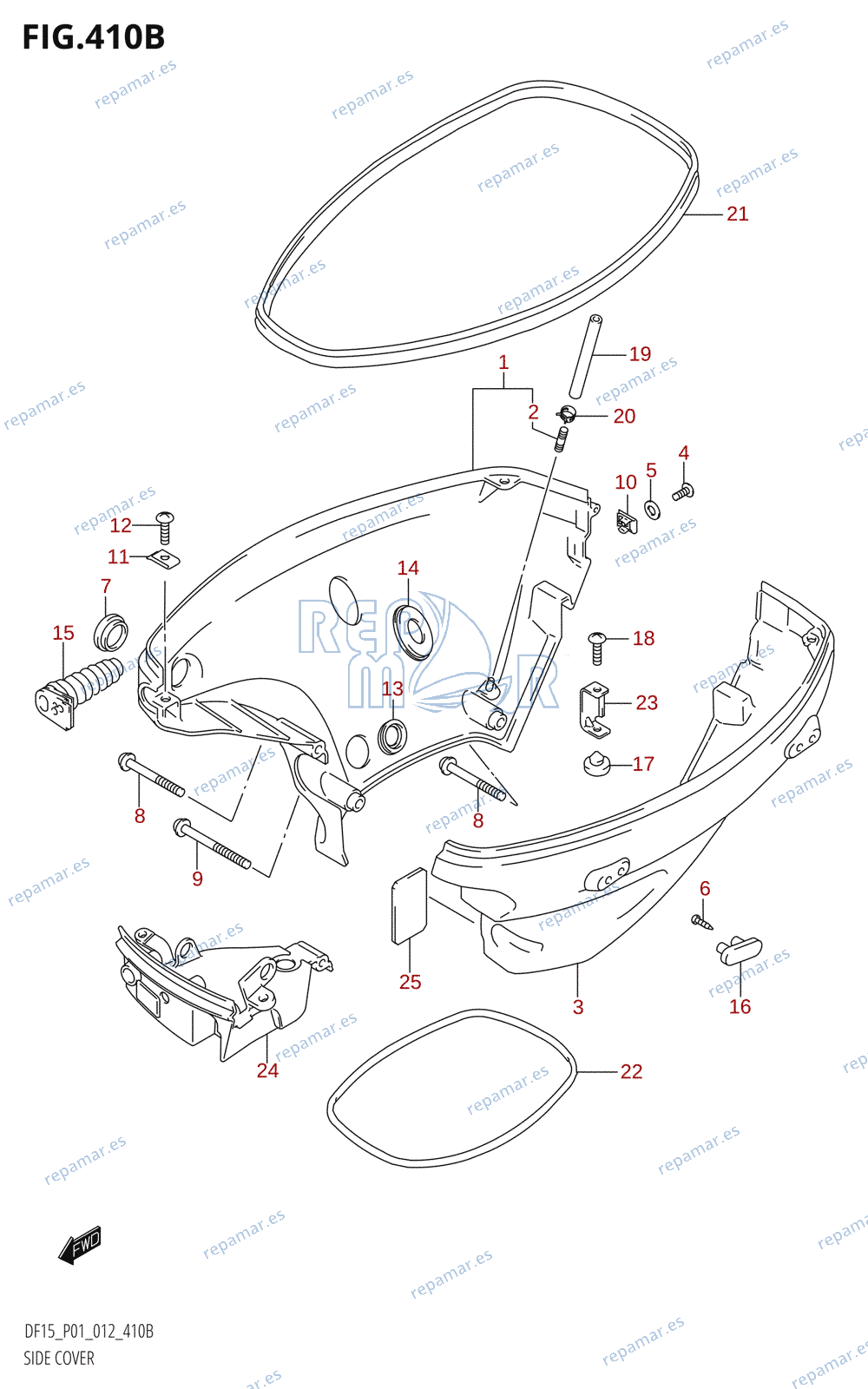 410B - SIDE COVER (DF15R:P01)