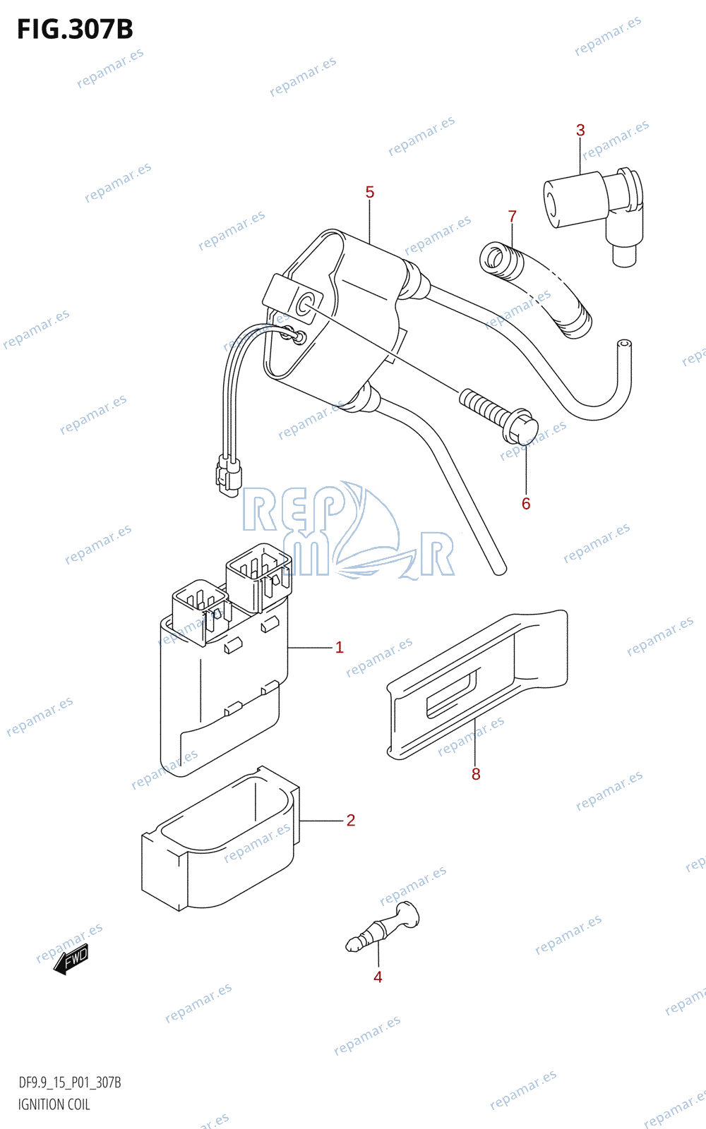 307B - IGNITION COIL (K5,K6,K7,K8,K9,K10,011)