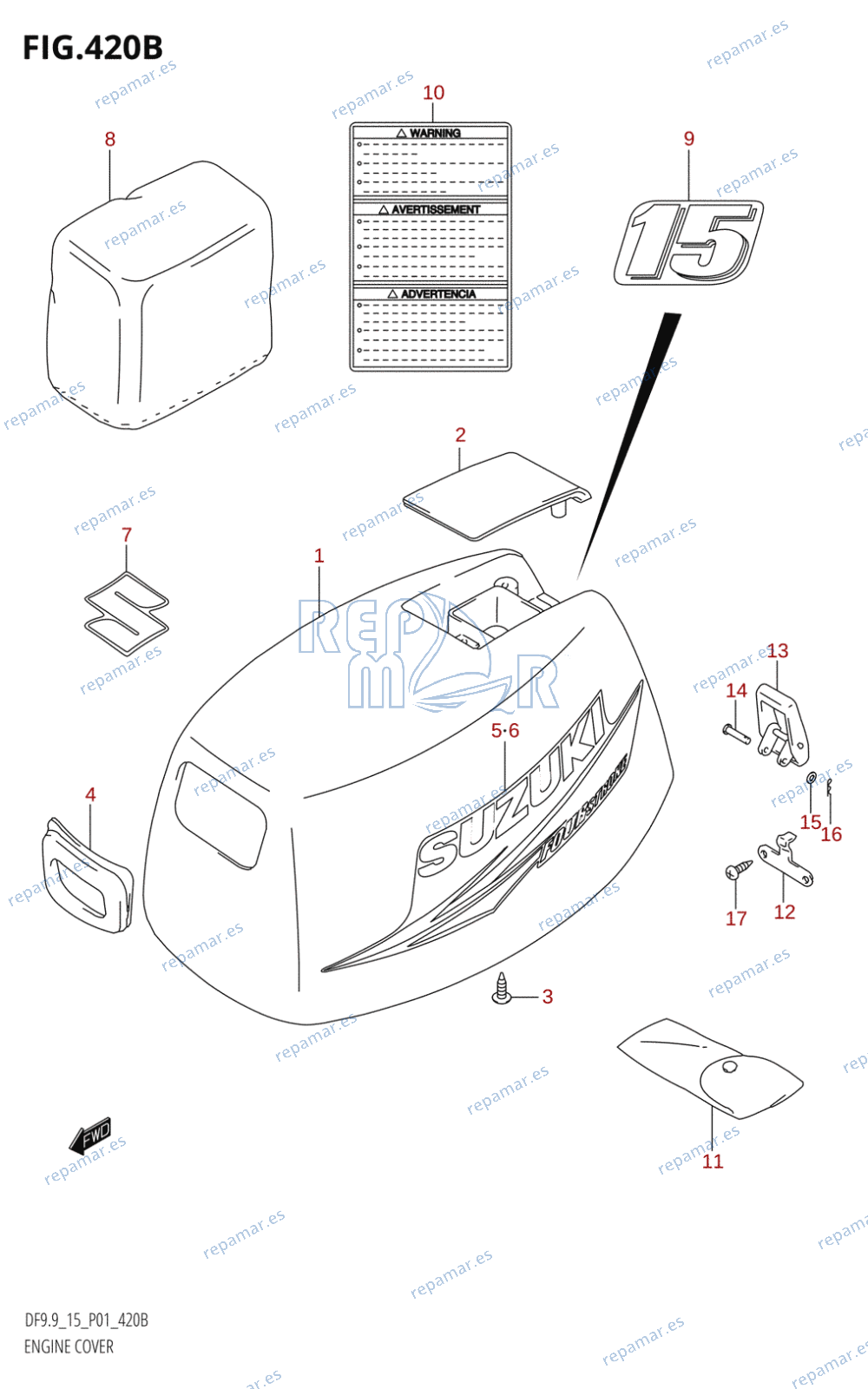 420B - ENGINE COVER (K10,011)