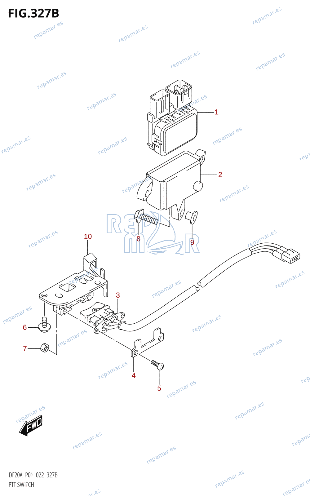 327B - PTT SWITCH (DF9.9BTH,DF20ATH)