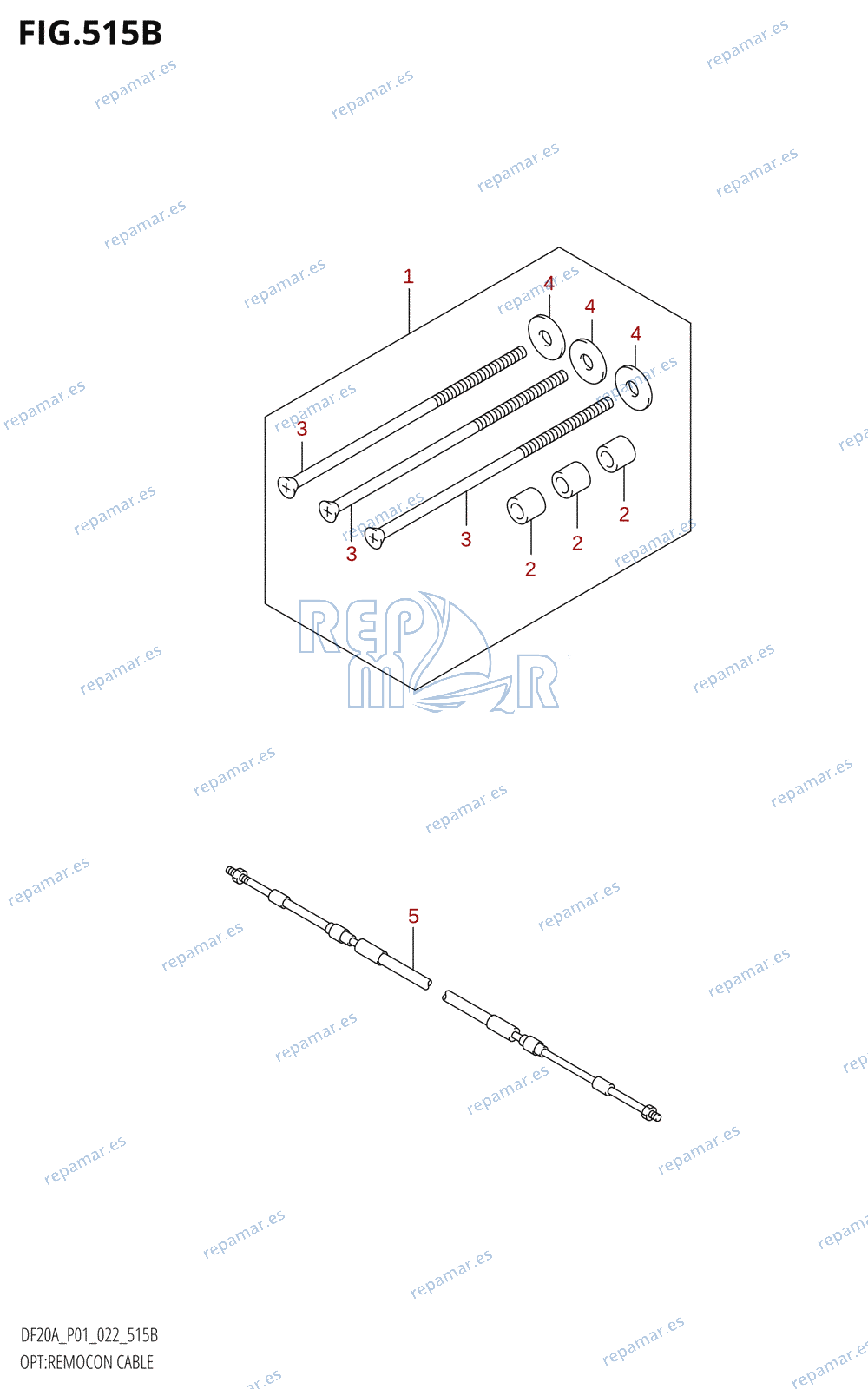 515B - OPT:REMOCON CABLE (DF20A,DF20AR,DF20AT)