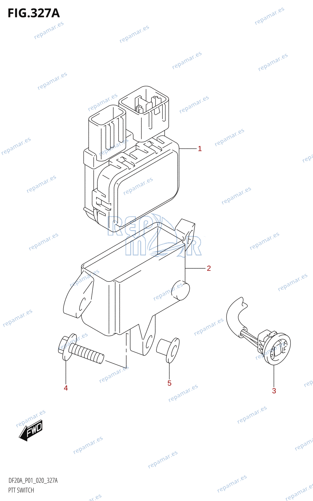 327A - PTT SWITCH (DF9.9BT,DF15AT,DF20AT)