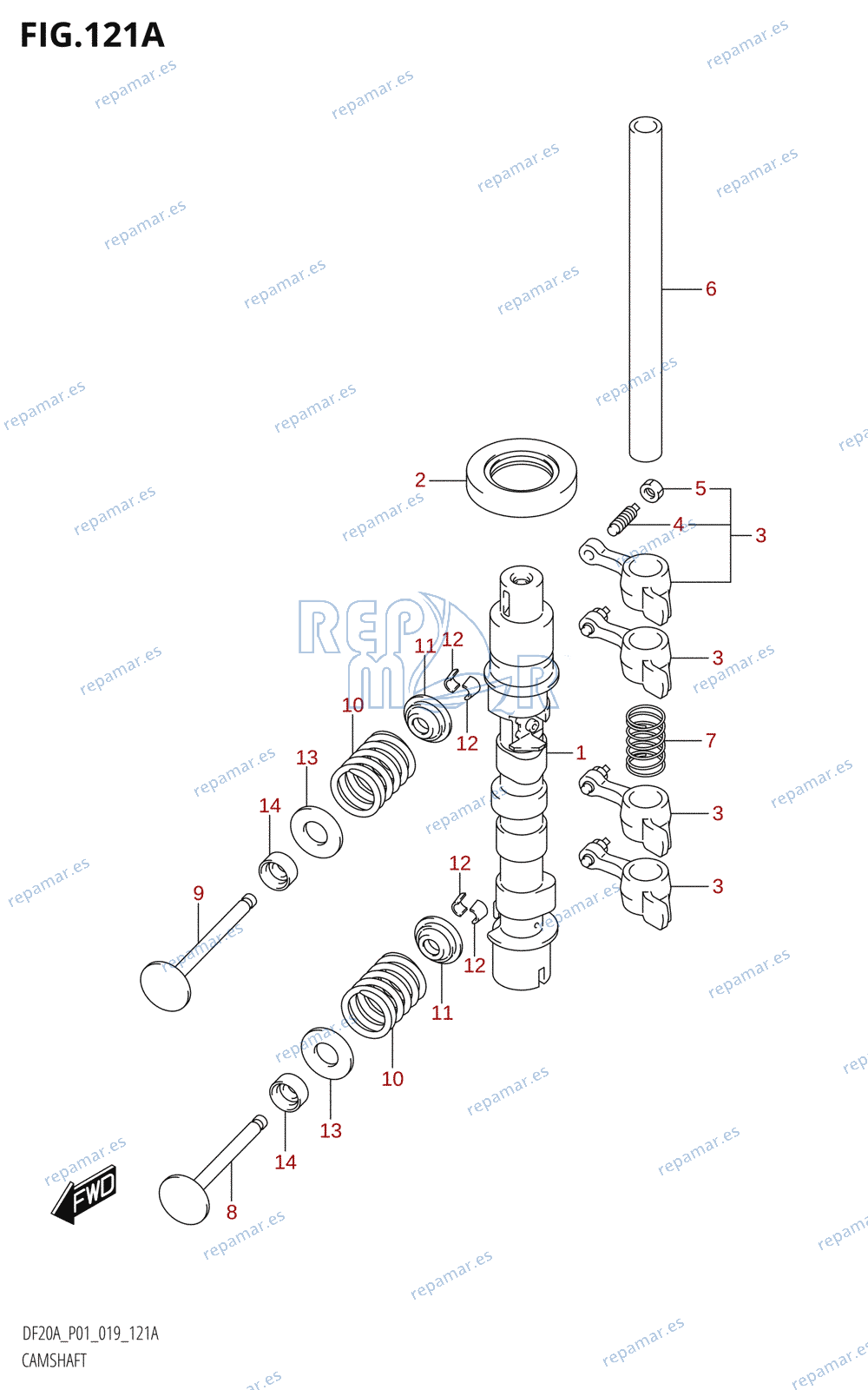 121A - CAMSHAFT (M-STARTER)