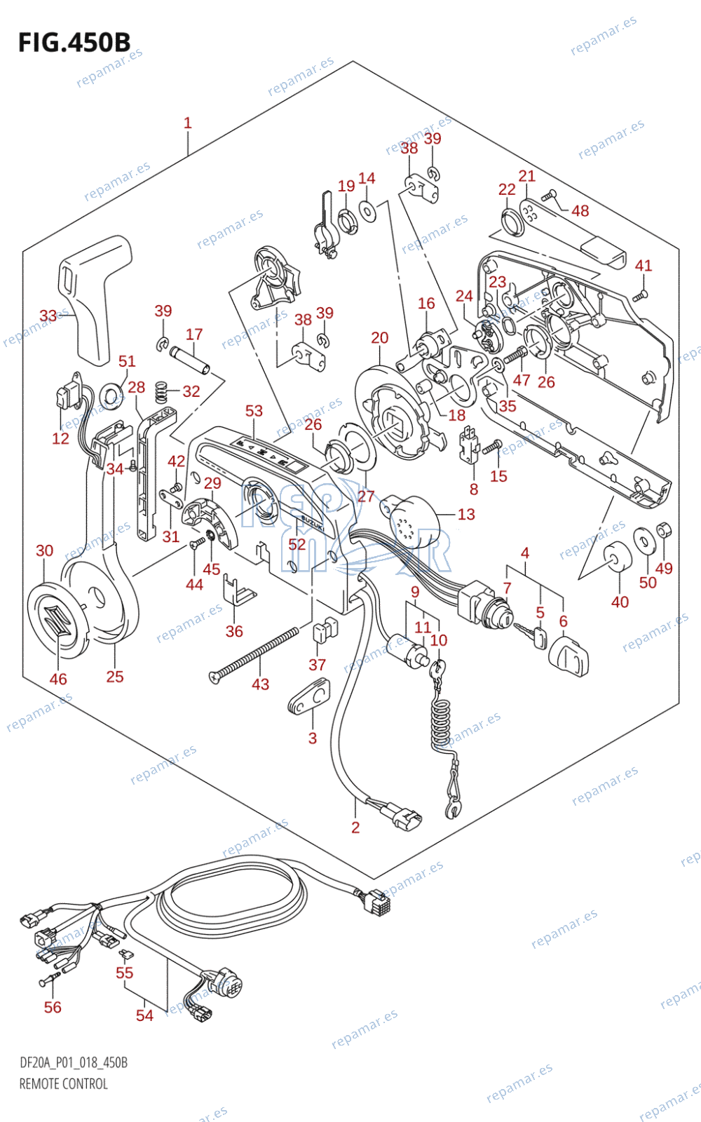 450B - REMOTE CONTROL (DF9.9BT,DF15AT,DF20AT)