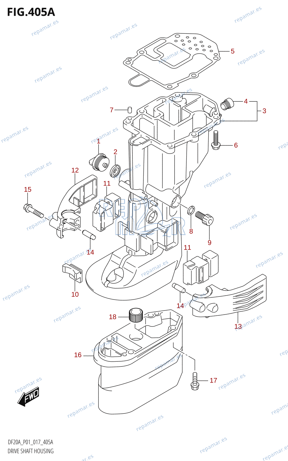 405A - DRIVE SHAFT HOUSING