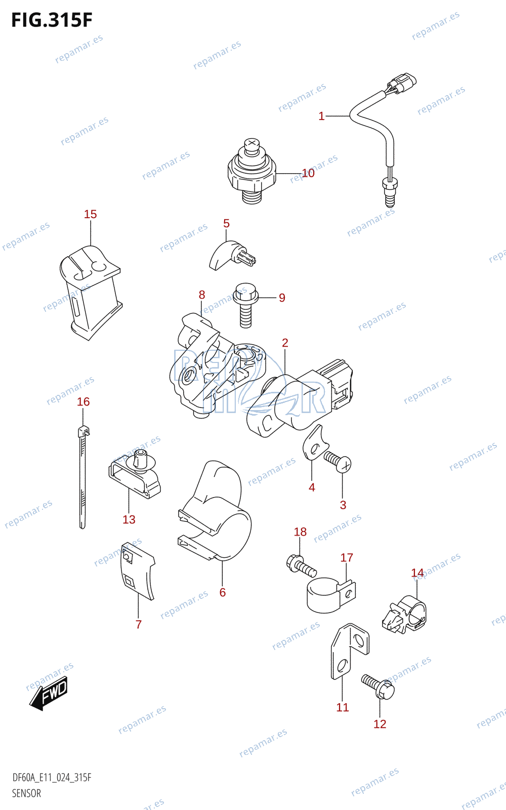 315F - SENSOR (DF40AST,DF60A,DF60ATH,DF50AVT,DF60AVT,DF60AVTH,DF40ASVT)